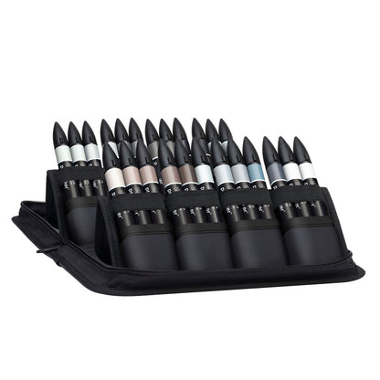 Winsor & Newton Promarker Siyah Gri Çantalı Set (24 renk)