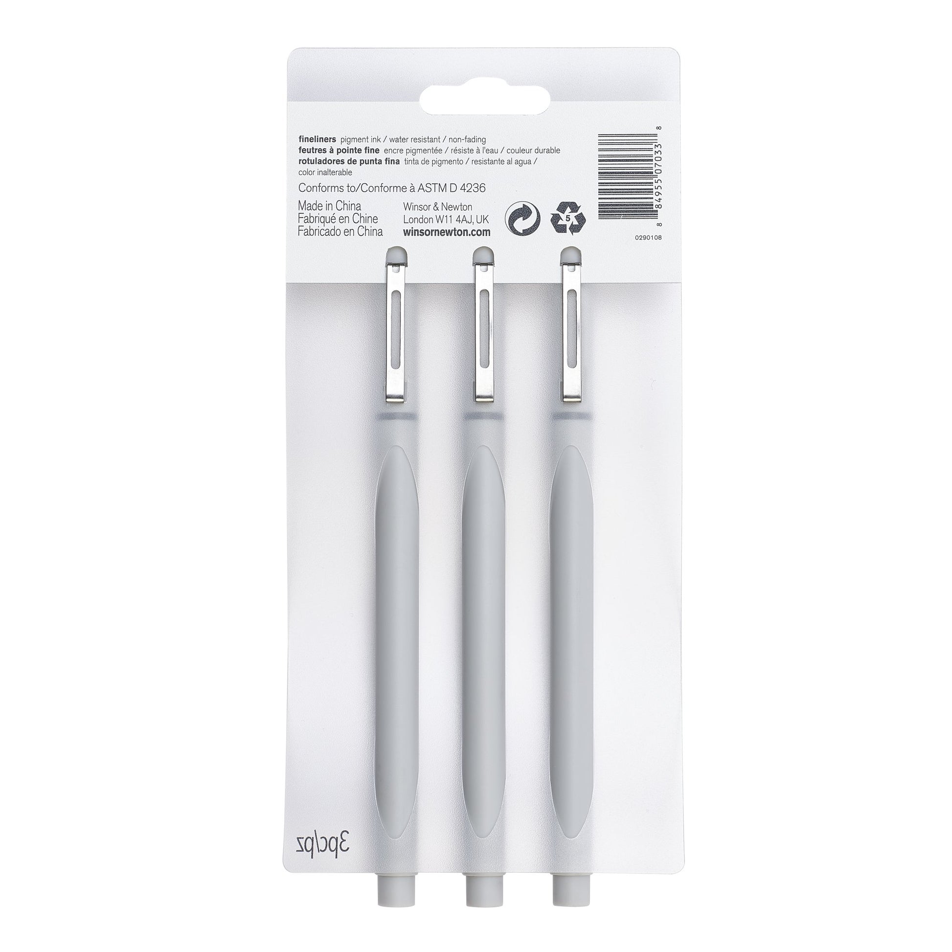 Winsor & Newton Fineliner Soğuk Gri Karışık Set (0.1, 0.3, 0.5)