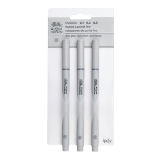 Winsor & Newton Fineliner Soğuk Gri Karışık Set (0.1, 0.3, 0.5)