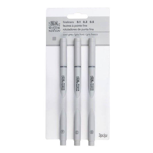 Winsor & Newton Fineliner Soğuk Gri Karışık Set (0.1, 0.3, 0.5)