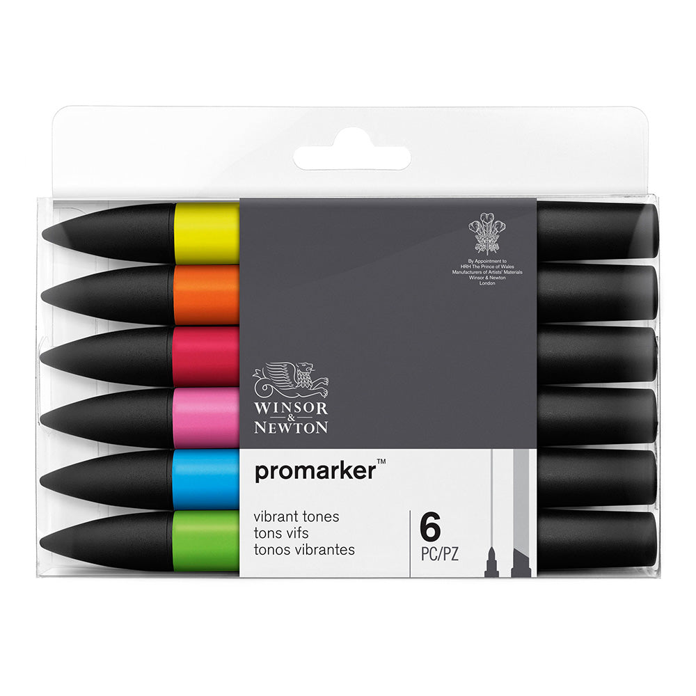 Winsor & Newton Promarker Güçlü Tonlar Seti (6 renk)