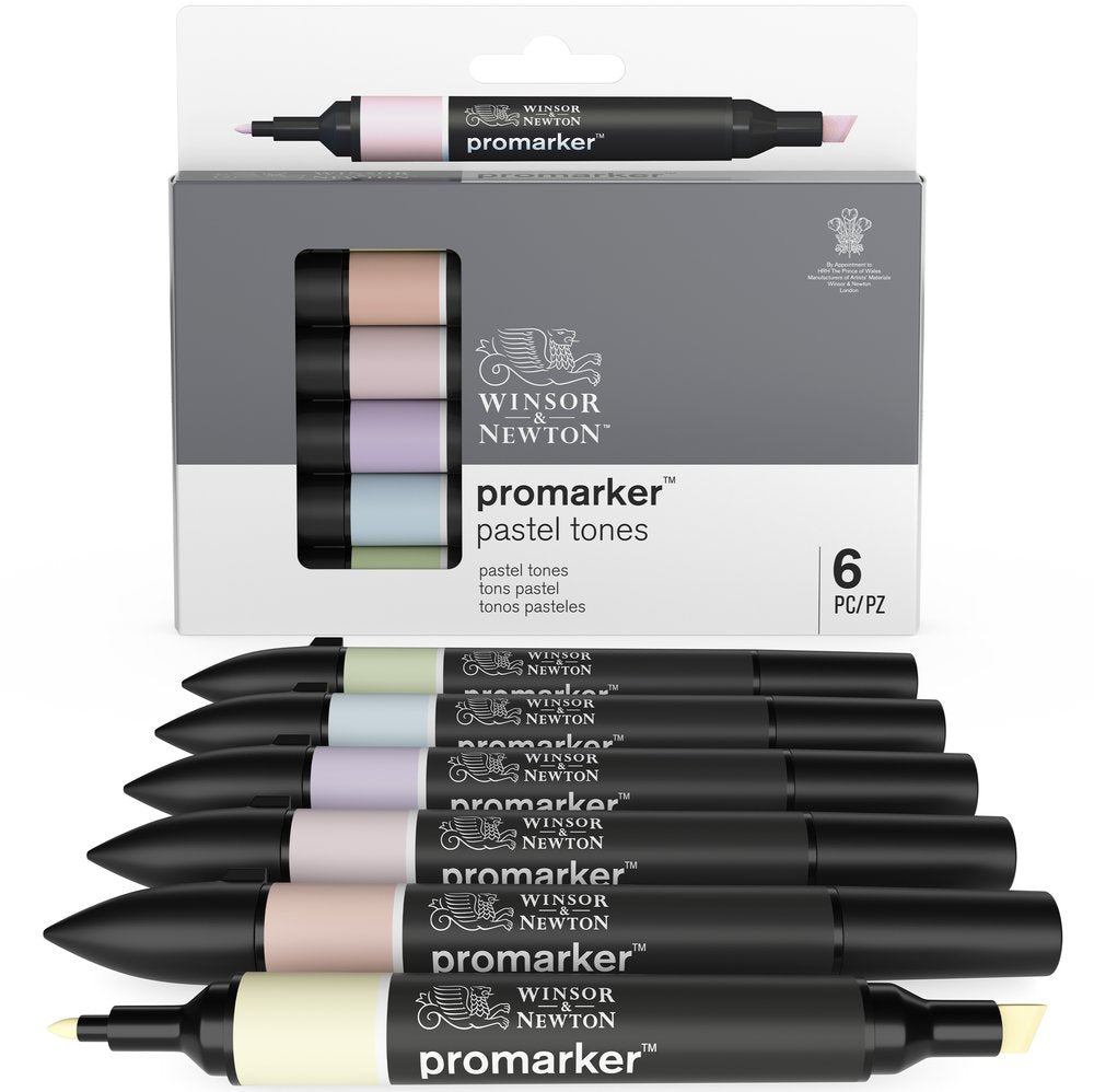 Winsor & Newton Promarker Pastel Tonlar Seti (6 renk)