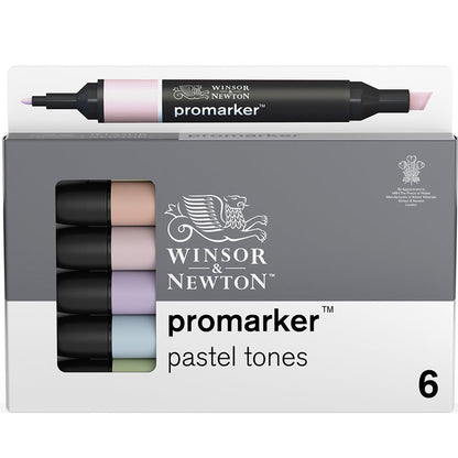 Winsor & Newton Promarker Pastel Tonlar Seti (6 renk)
