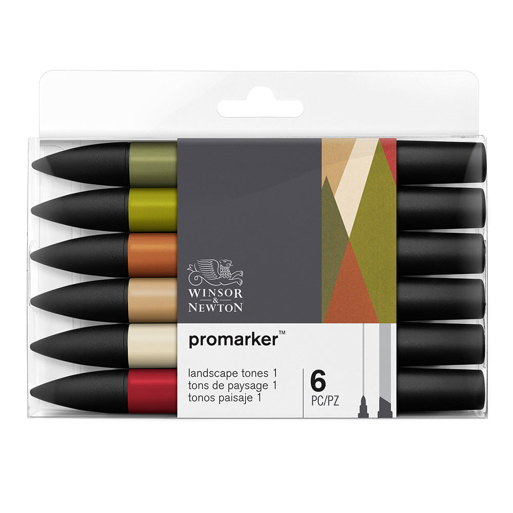 Winsor & Newton Promarker Manzara Tonlar Seti 1 (6 renk)