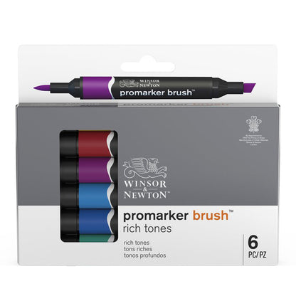 Winsor & Newton Promarker Brush Zengin Tonlar Seti (6 renk)