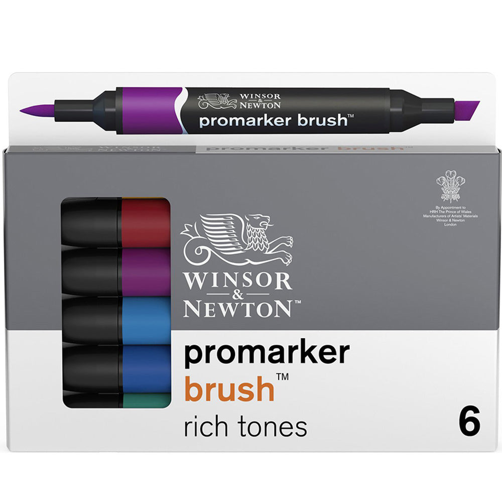Winsor & Newton Promarker Brush Zengin Tonlar Seti (6 renk)
