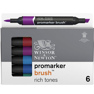 Winsor & Newton Promarker Brush Zengin Tonlar Seti (6 renk)
