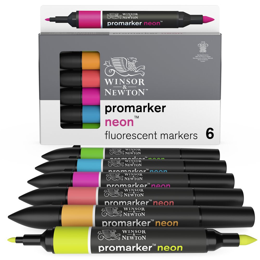 Winsor & Newton Promarker Neon Markör Seti (6 renk)