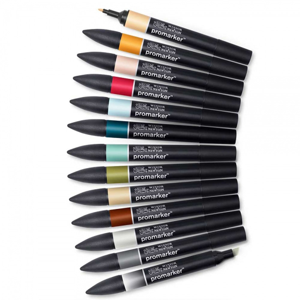 Winsor & Newton Promarker Genişletilmiş Manga Seti 2 (12 renk+karıştırıcı)