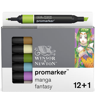 Winsor & Newton Promarker Manga Fantasy Seti (12 renk+karıştırıcı )