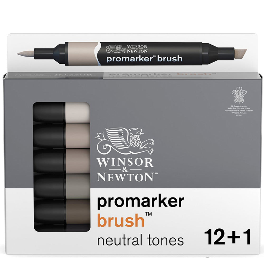 Winsor & Newton Promarker Brush Gri Tonlar Seti (12 renk)