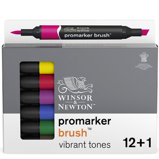 Winsor & Newton Promarker Brush Güçlü Tonlar Seti (12 renk)