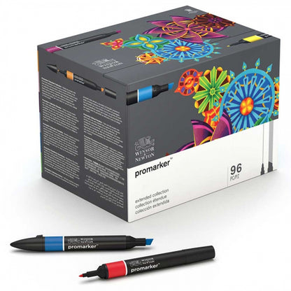 Winsor & Newton Promarker Büyük Karışık Masaüstü Standlı Set (96 renk)
