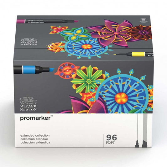 Winsor & Newton Promarker Büyük Karışık Masaüstü Standlı Set (96 renk)