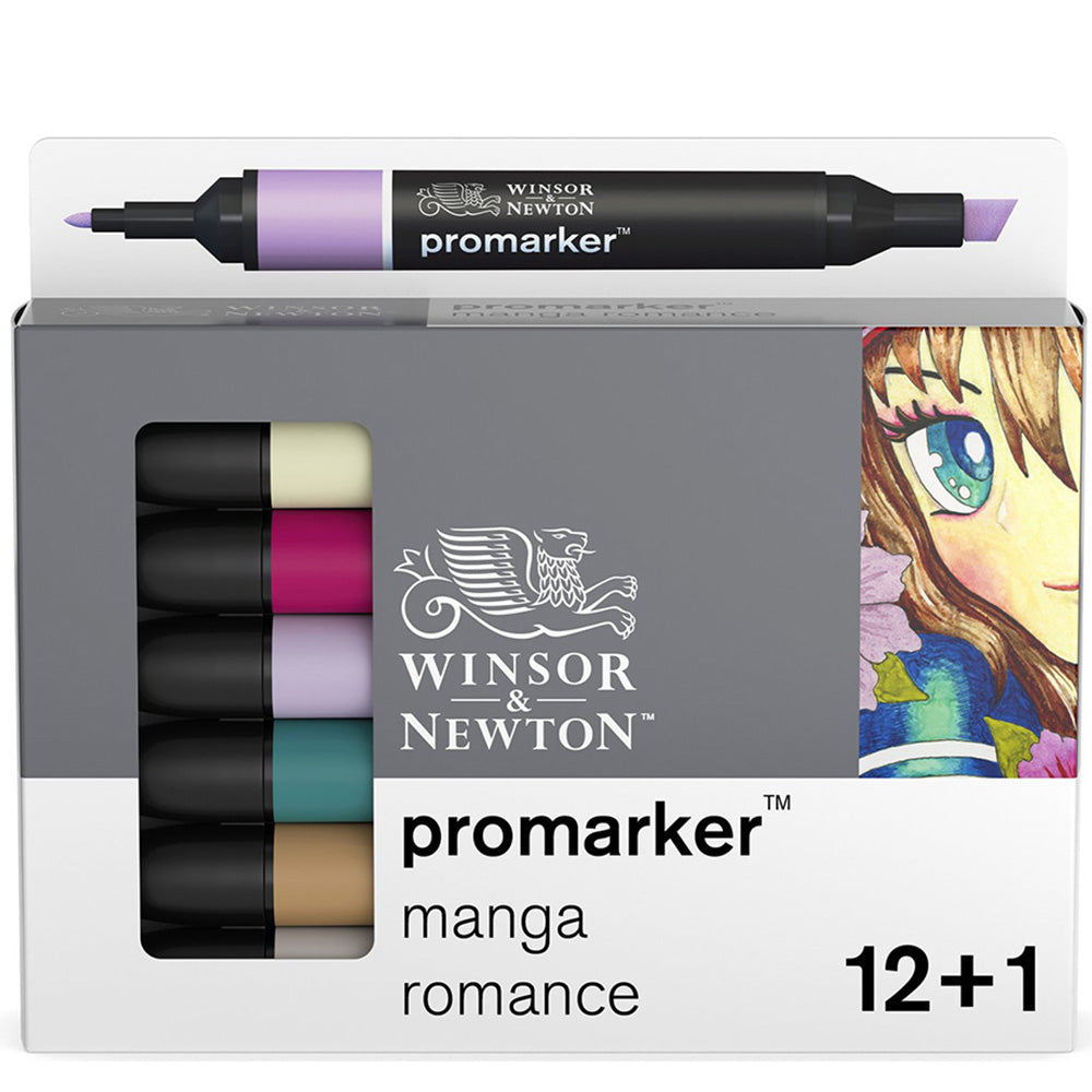 Winsor & Newton Promarker Manga Romance (12 renk+karıştırıcı )