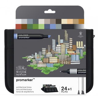 Winsor & Newton Promarker Mimarlık Tonları Seti (24 renk)