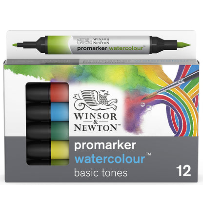 Winsor & Newton Promarker Watercolour Set (12 temel renk)