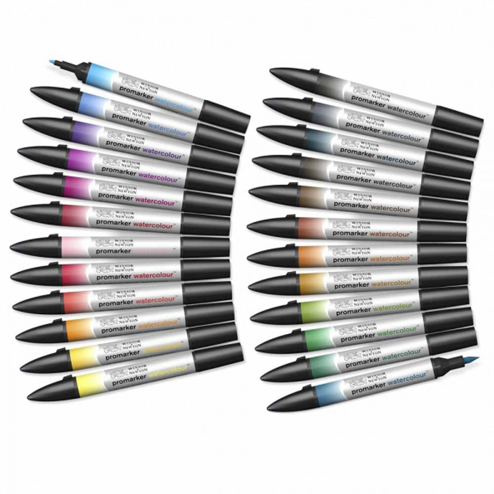 Winsor & Newton Promarker Watercolour Temel Koleksiyon Seti (24 renk)