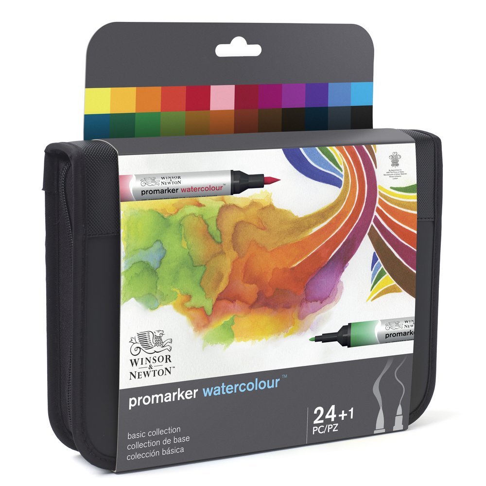 Winsor & Newton Promarker Watercolour Temel Koleksiyon Seti (24 renk)