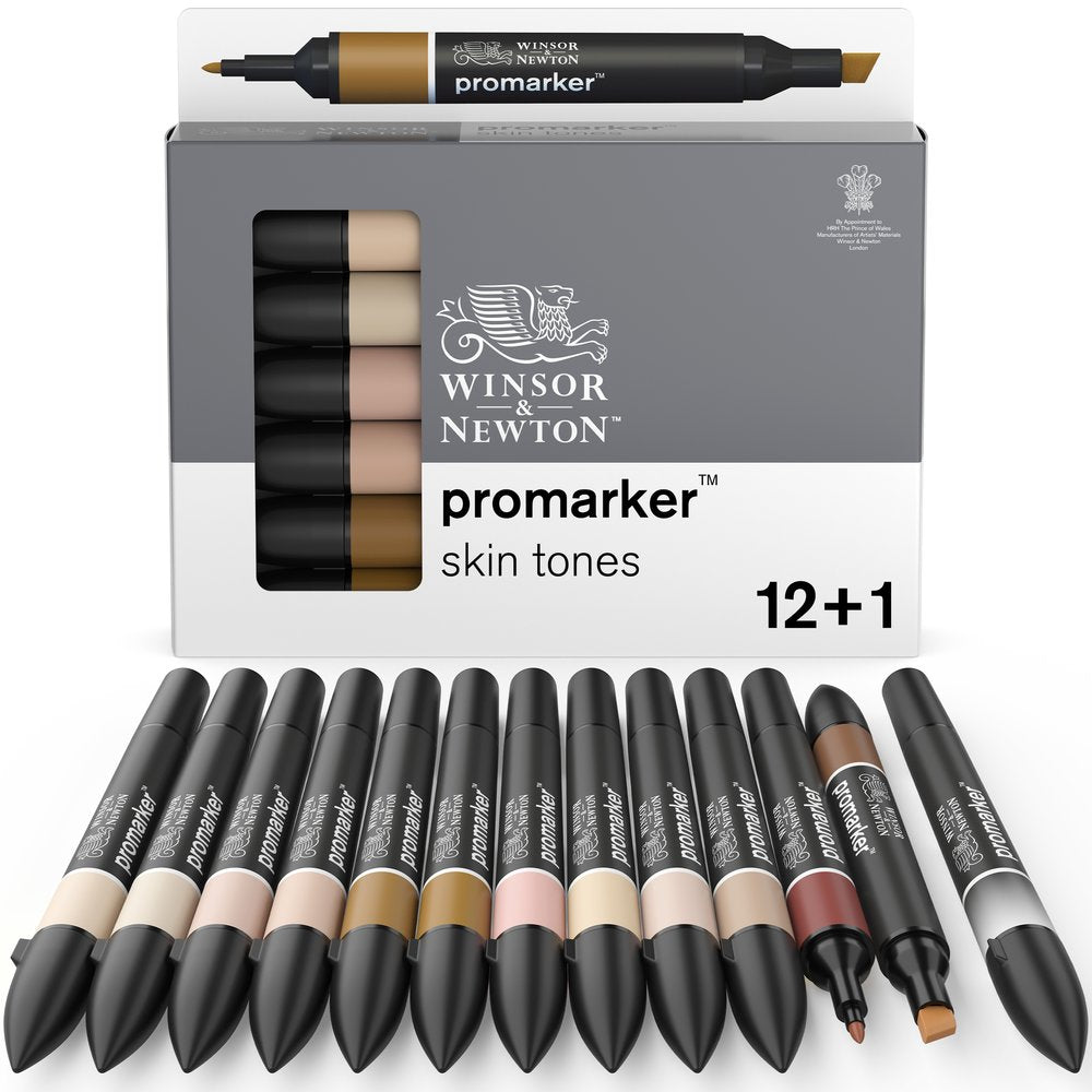 Winsor & Newton Promarker Ten Renkleri Seti (12 renk+karıştırıcı)