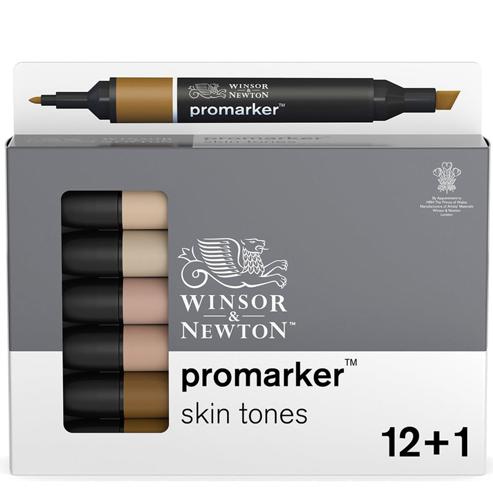 Winsor & Newton Promarker Ten Renkleri Seti (12 renk+karıştırıcı)