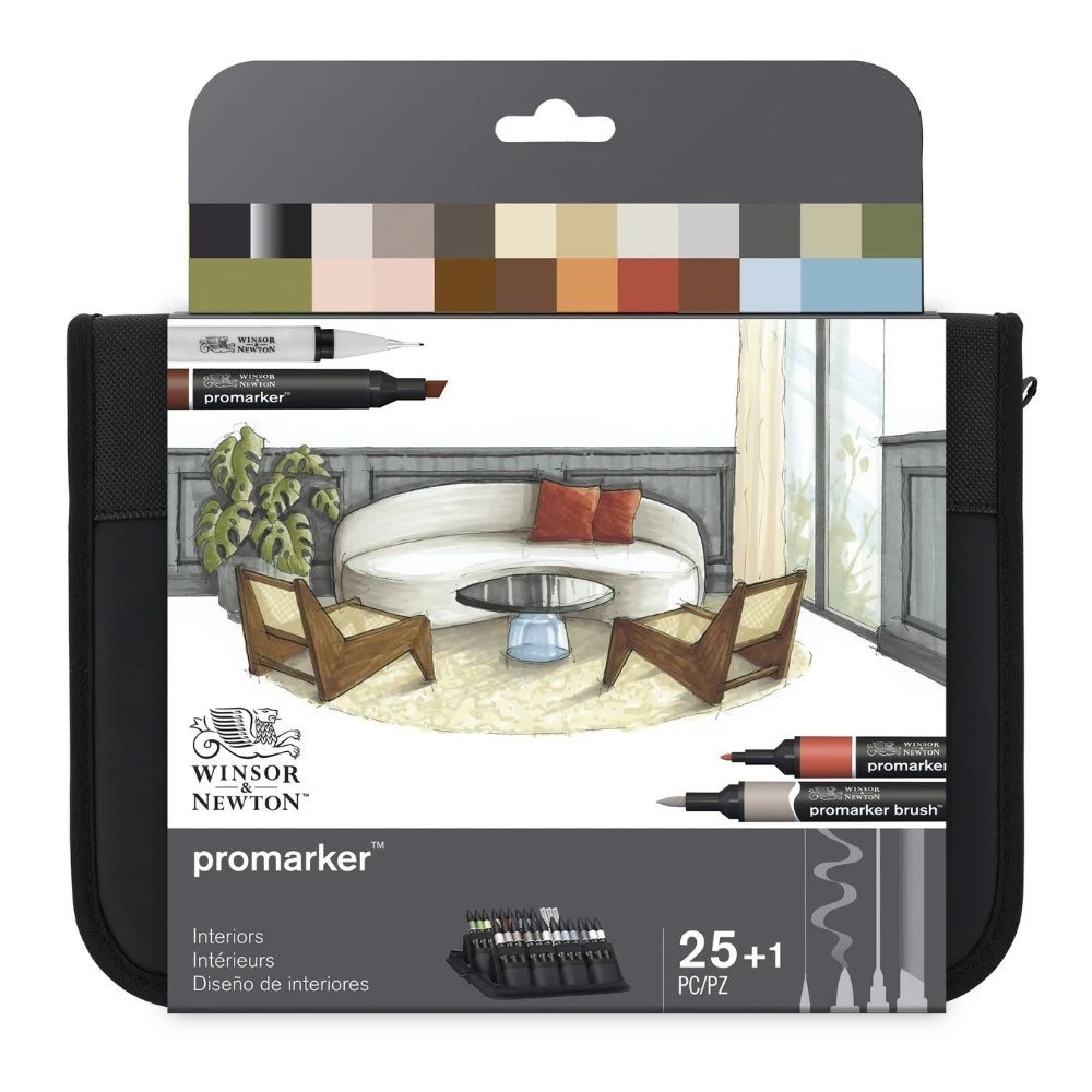 Winsor & Newton Promarker Interiors Çantalı Set (25'li)