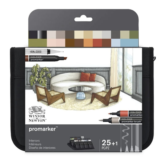 Winsor & Newton Promarker Interiors Çantalı Set (25'li)