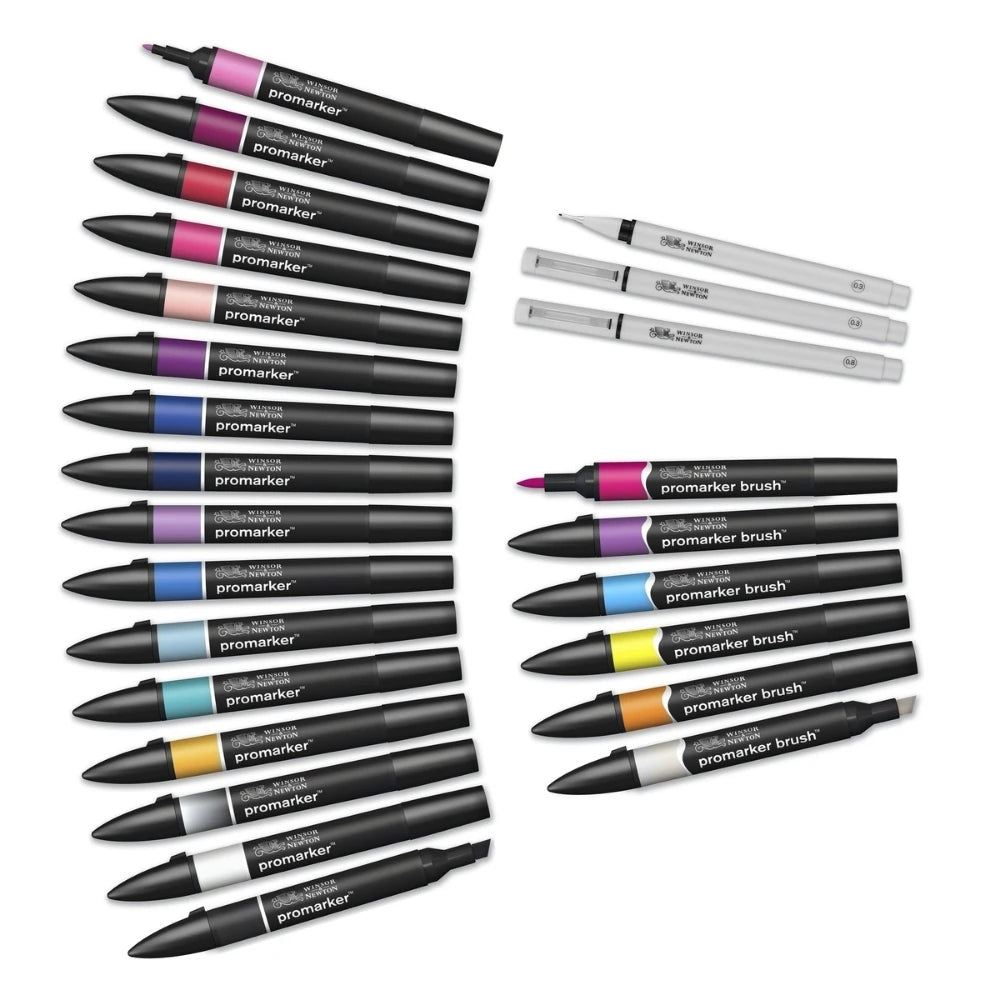 Winsor & Newton Promarker Modern Lettering Çantalı Set (25'li)