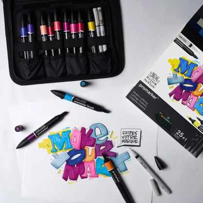 Winsor & Newton Promarker Modern Lettering Çantalı Set (25'li)