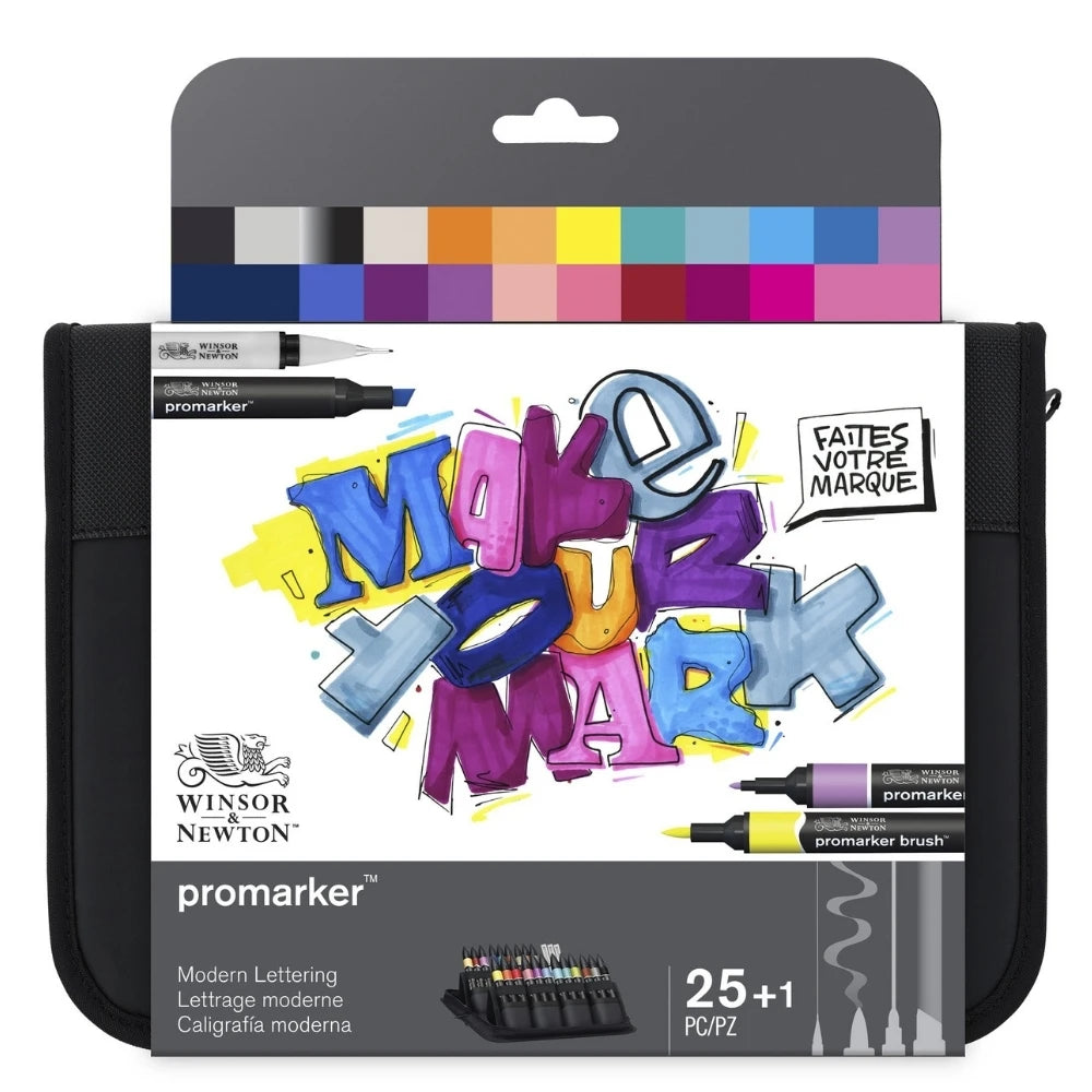 Winsor & Newton Promarker Modern Lettering Çantalı Set (25'li)