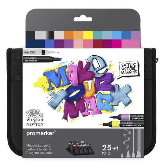 Winsor & Newton Promarker Modern Lettering Çantalı Set (25'li)