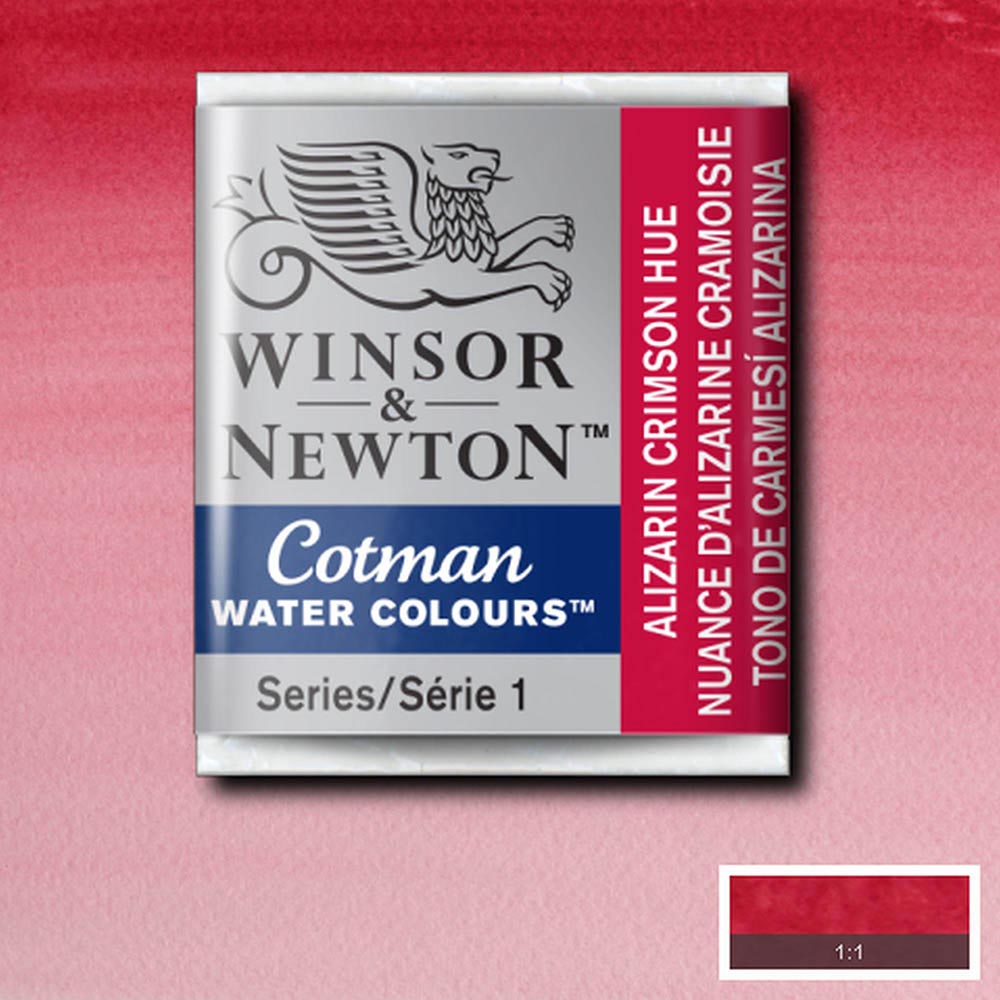 Winsor & Newton Cotman Sulu Boya Yarım Tablet Alizarin Crimson Hue 003