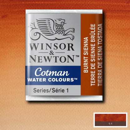 Winsor & Newton Cotman Sulu Boya Yarım Tablet Burnt Sienna 074