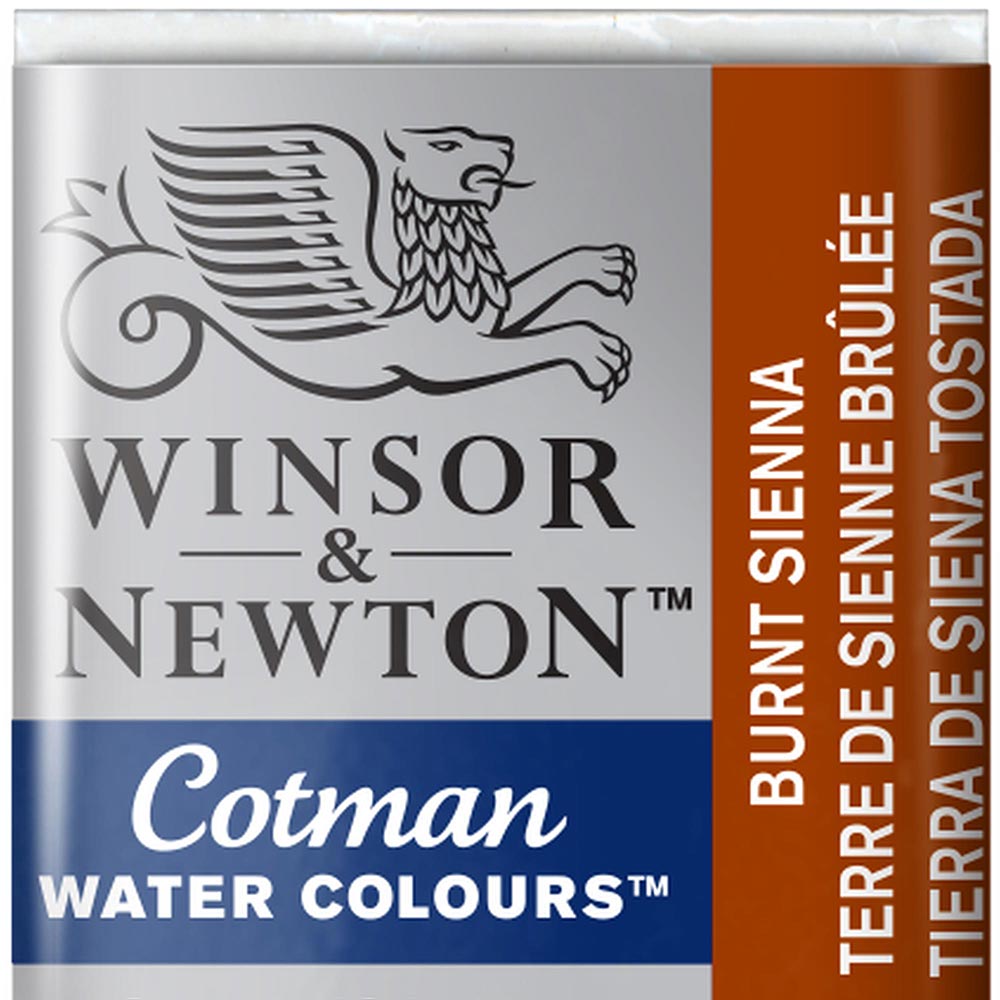 Winsor & Newton Cotman Sulu Boya Yarım Tablet Burnt Sienna 074