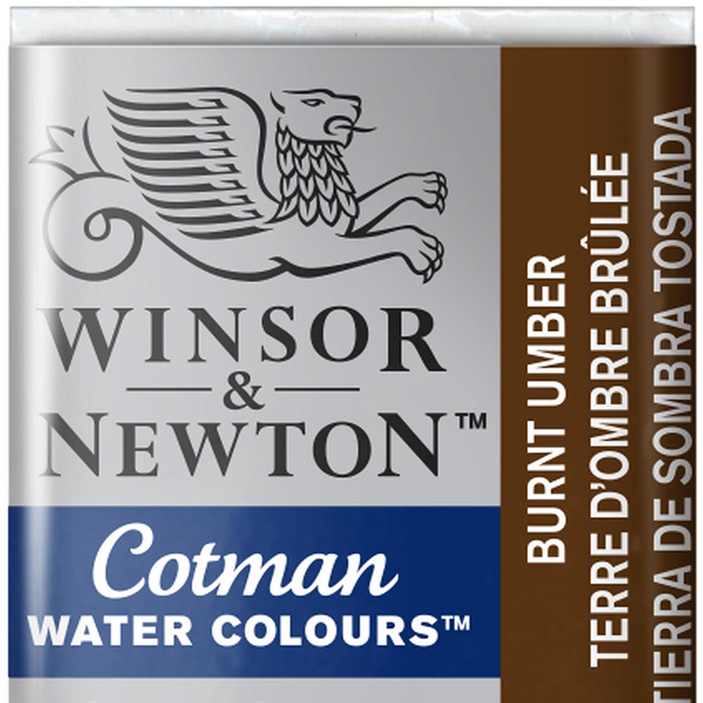 Winsor & Newton Cotman Sulu Boya Yarım Tablet Burnt Umber 076