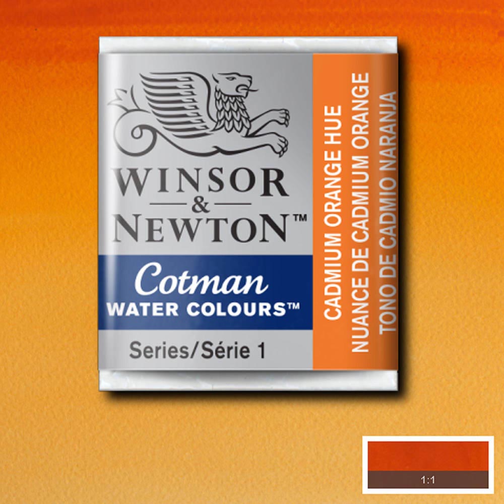 Winsor & Newton Cotman Sulu Boya Yarım Tablet Cadmium Orange Hue 090