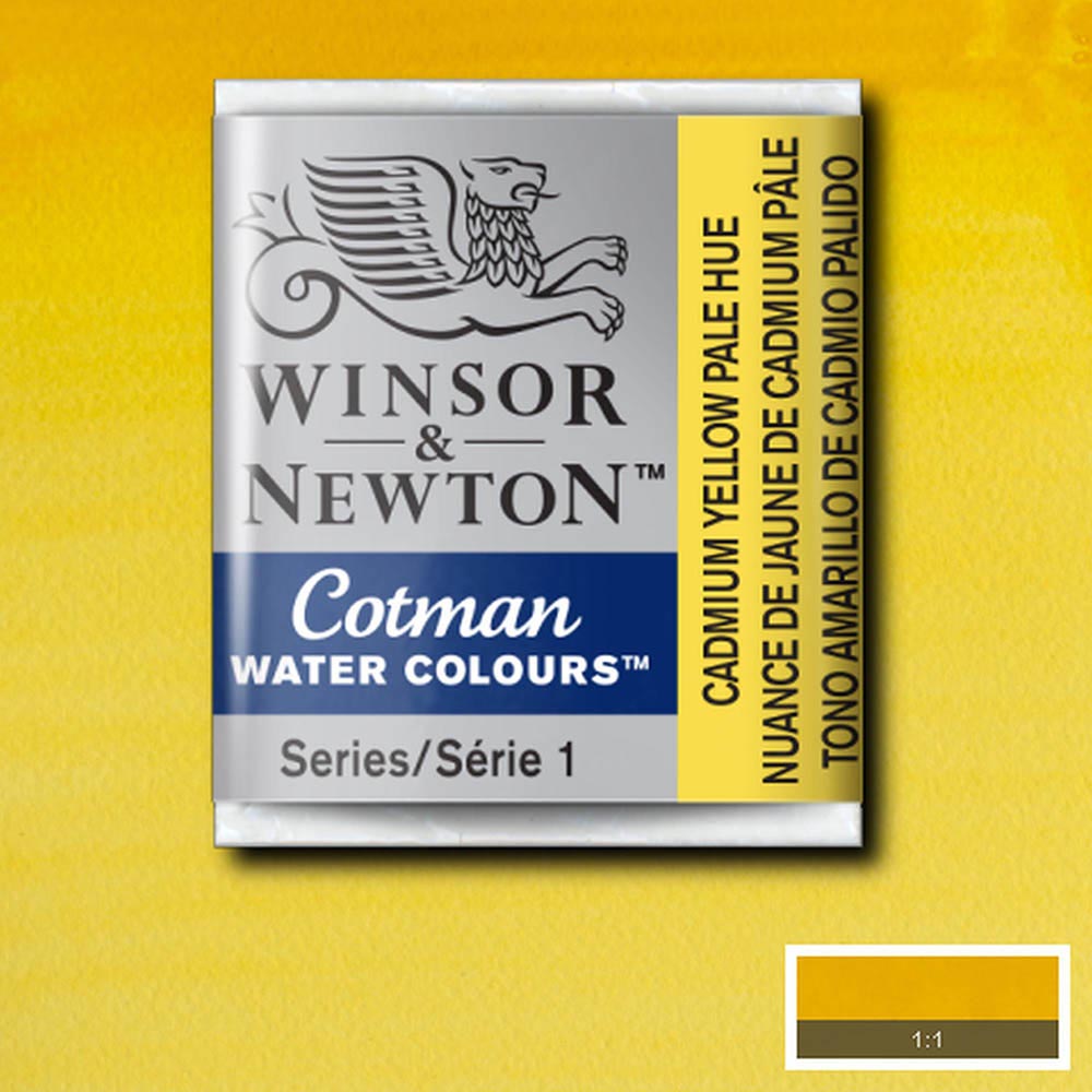 Winsor & Newton Cotman Sulu Boya Yarım Tablet Cadmium Yellow Pale Hue 119