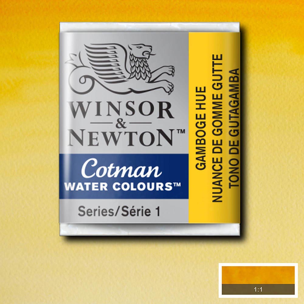 Winsor & Newton Cotman Sulu Boya Yarım Tablet Gamboge Hue 266