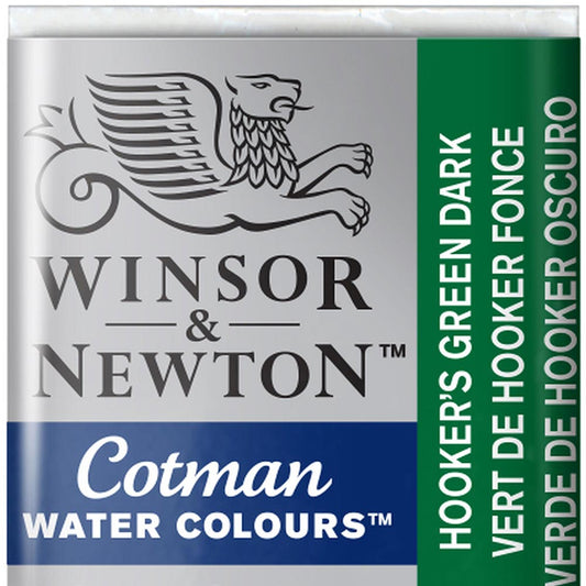 Winsor & Newton Cotman Sulu Boya Yarım Tablet Hooker’s Green Dark 312