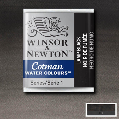 Winsor & Newton Cotman Sulu Boya Yarım Tablet Lamp Black 337