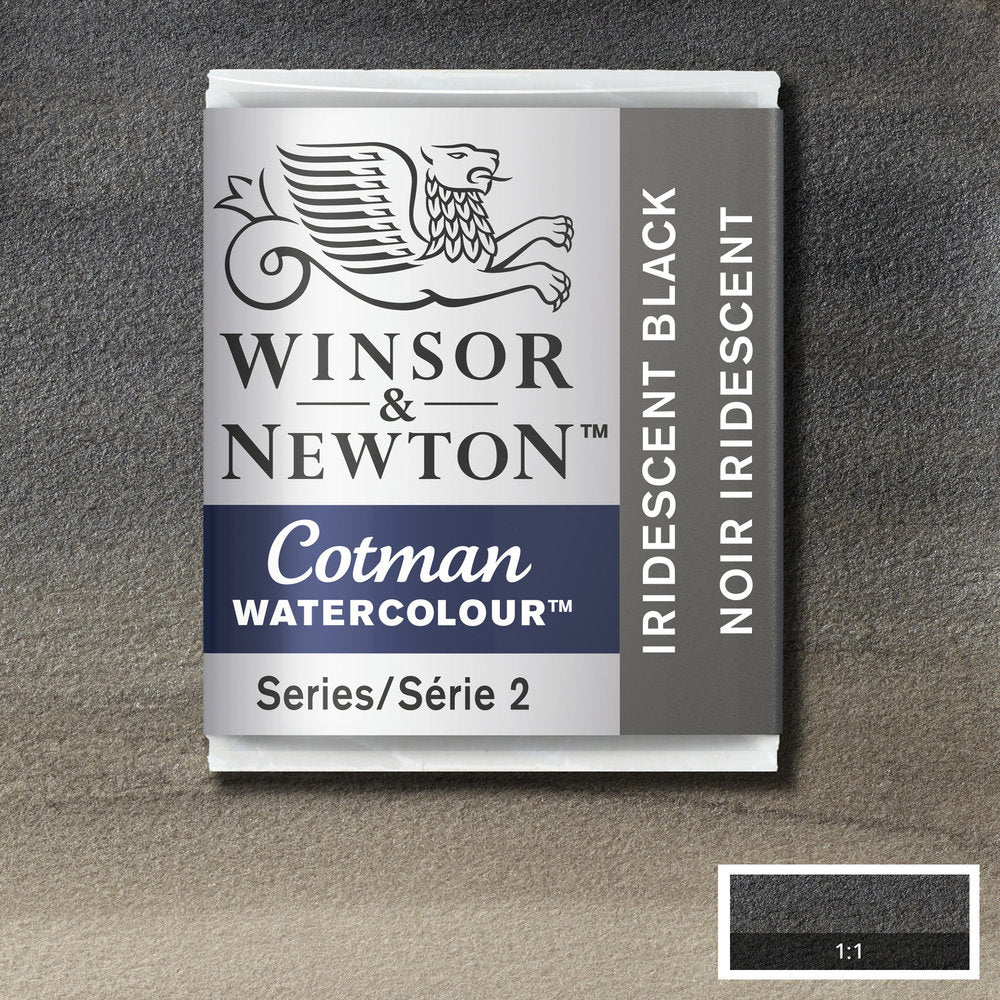 Winsor & Newton Cotman Sulu Boya Yarım Tablet Iridescent Black 473 S.2
