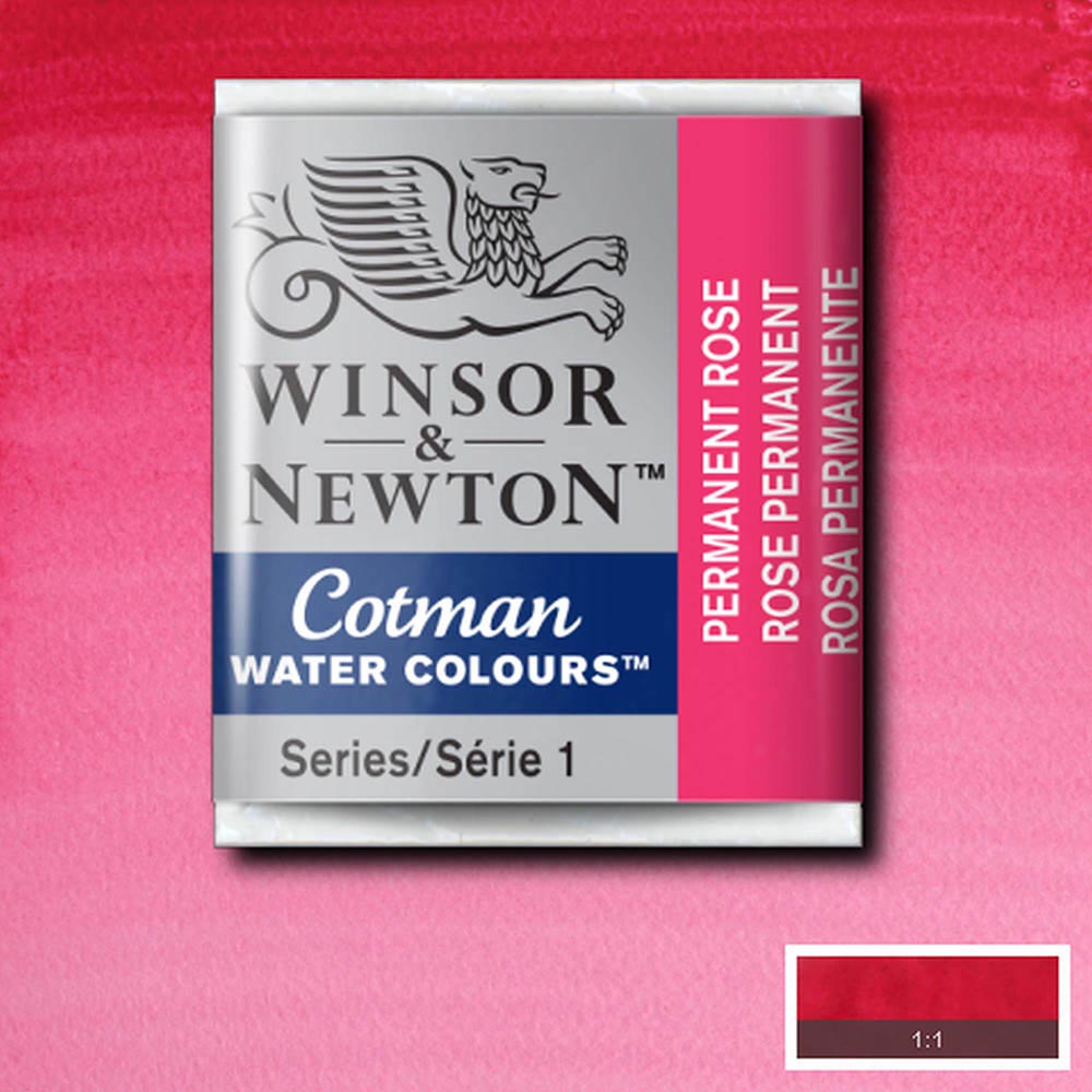 Winsor & Newton Cotman Sulu Boya Yarım Tablet Permanent Rose 502