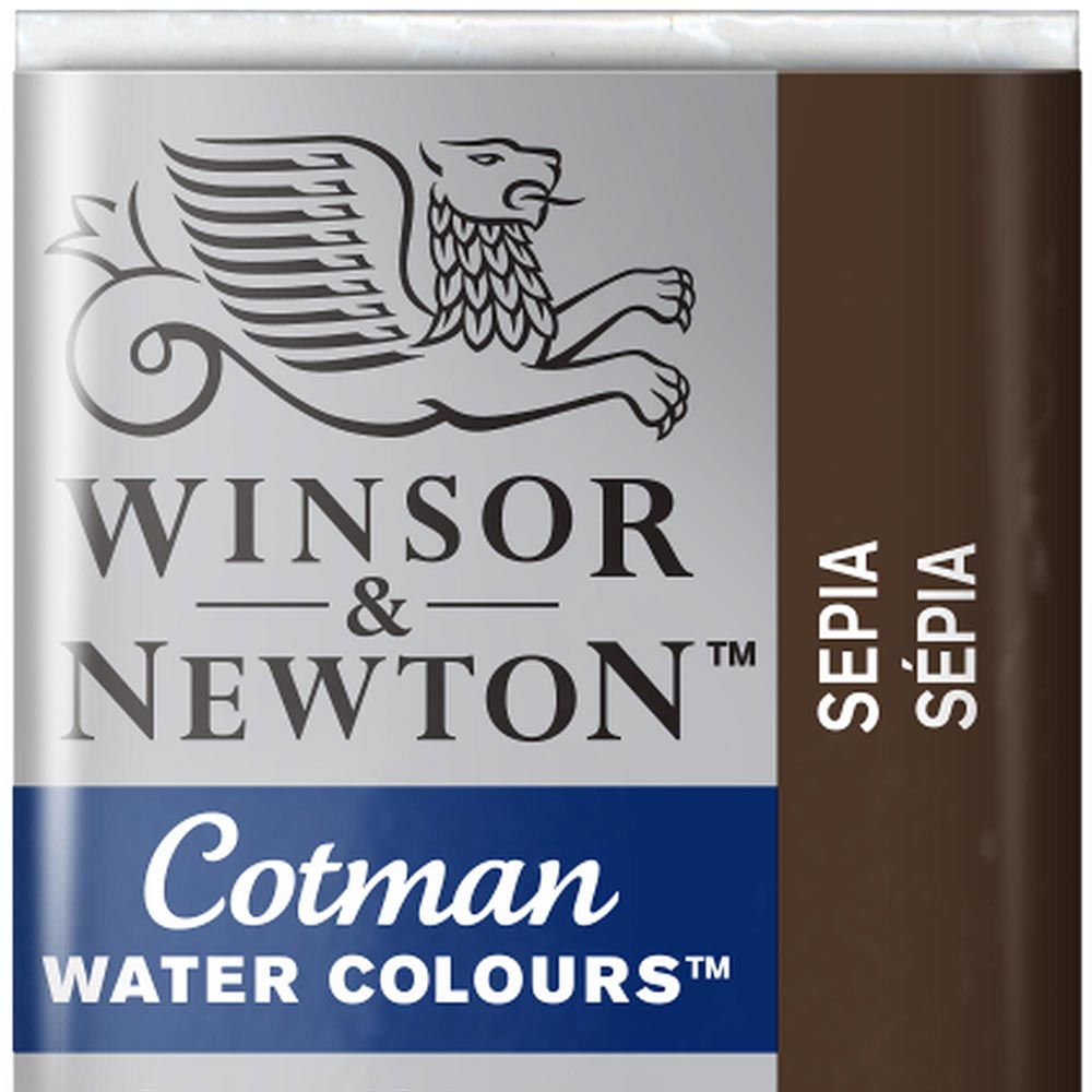 Winsor & Newton Cotman Sulu Boya Yarım Tablet Sepia 609