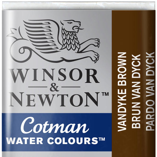 Winsor & Newton Cotman Sulu Boya Yarım Tablet Vandyke Brown 676