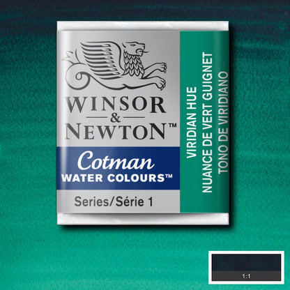 Winsor & Newton Cotman Sulu Boya Yarım Tablet Viridian Hue 696