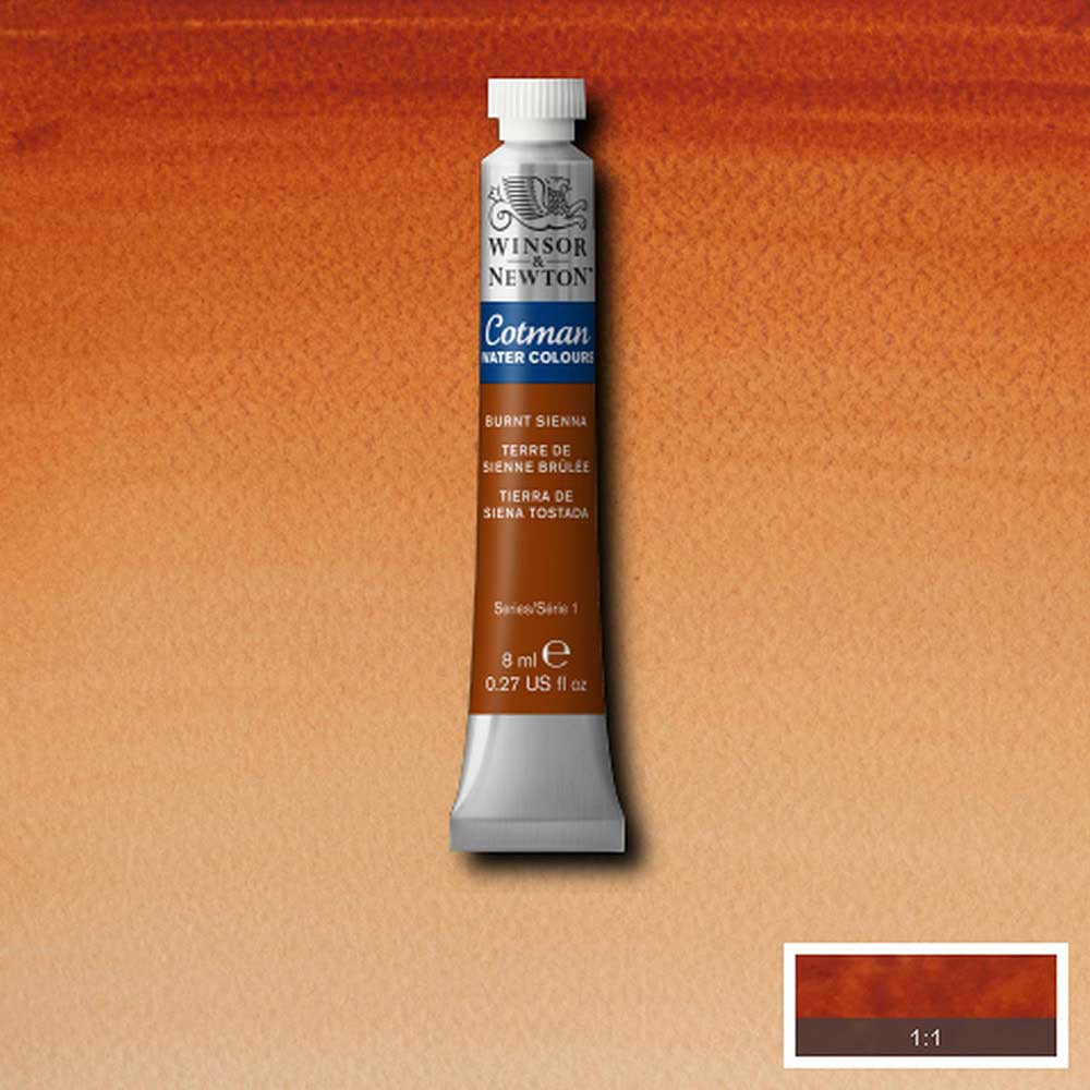 Winsor & Newton Cotman Sulu Boya 8ml Burnt Sienna 074