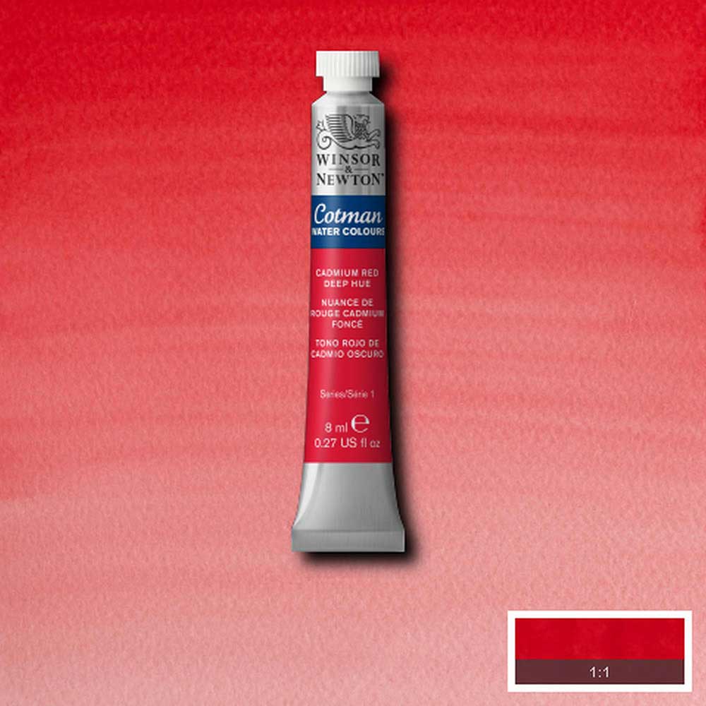Winsor & Newton Cotman Sulu Boya 8ml Cadmium Red Deep Hue 098