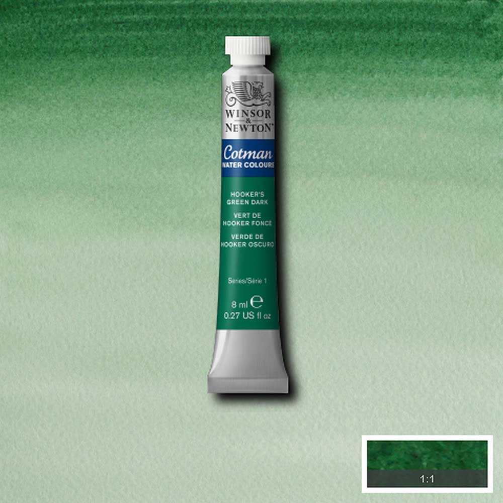 Winsor & Newton Cotman Sulu Boya 8ml Hooker's Green Dark 312
