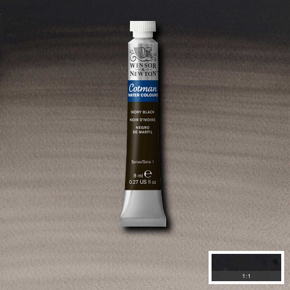 Winsor & Newton Cotman Sulu Boya 8ml Ivory Black 331