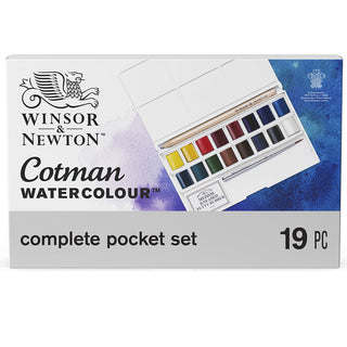 Winsor & Newton Cotman Deluxe Cep Tipi Taslak & Çizim Seti 16 x Yarım Tablet